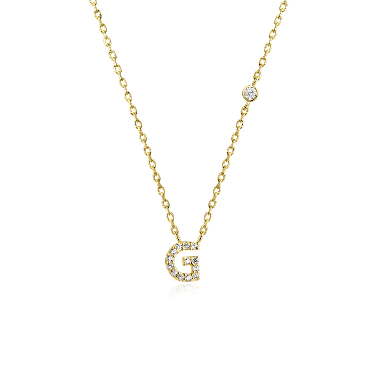 Initial Pendant Necklace – Elegant 925 Sterling Silver
