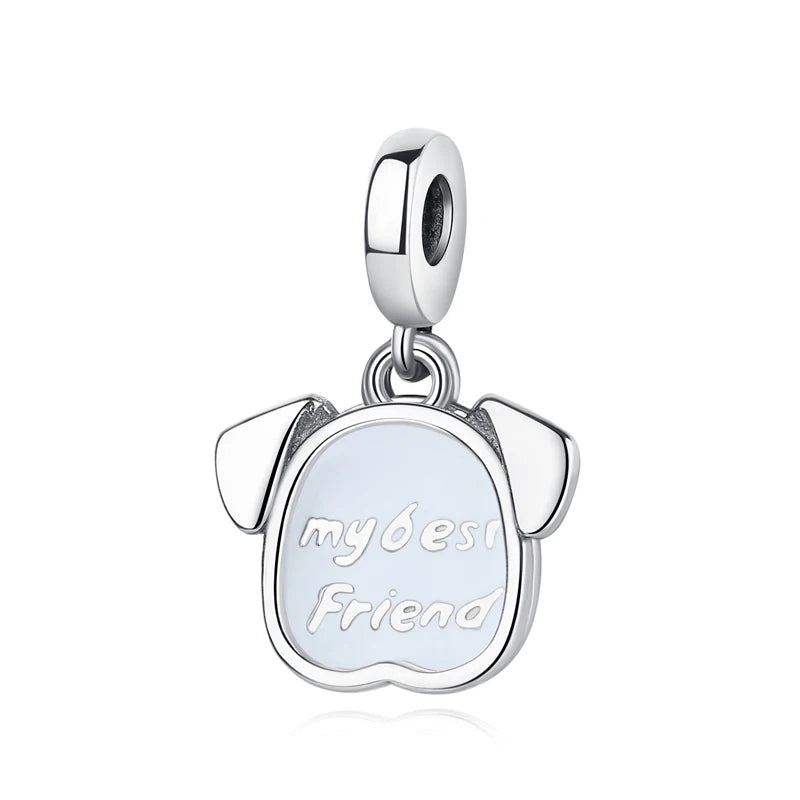 Paw print charm  – 925 Sterling Silver