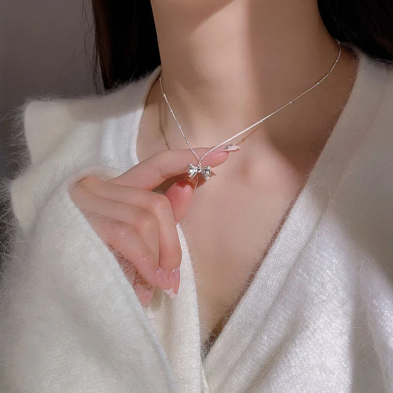 Crystal Butterfly Necklace – 925 Sterling Silver