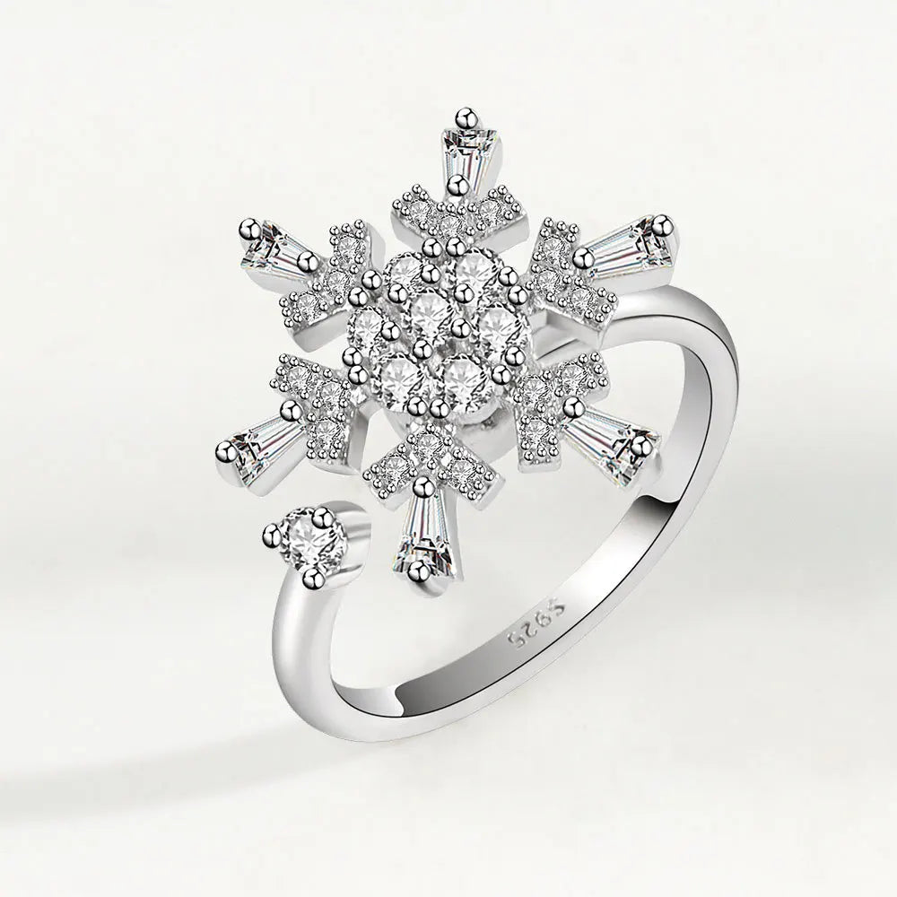 Sunflower Rotatable Ring Sterling Silver