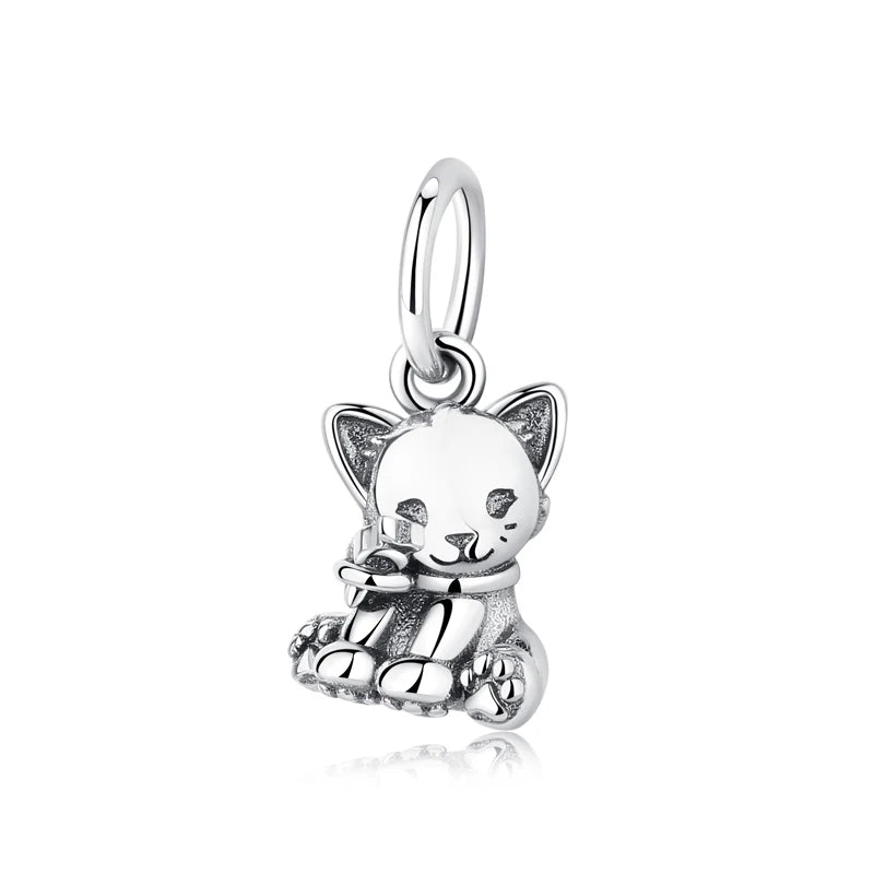 Paw print charm  – 925 Sterling Silver