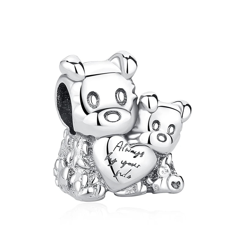 Paw print charm  – 925 Sterling Silver