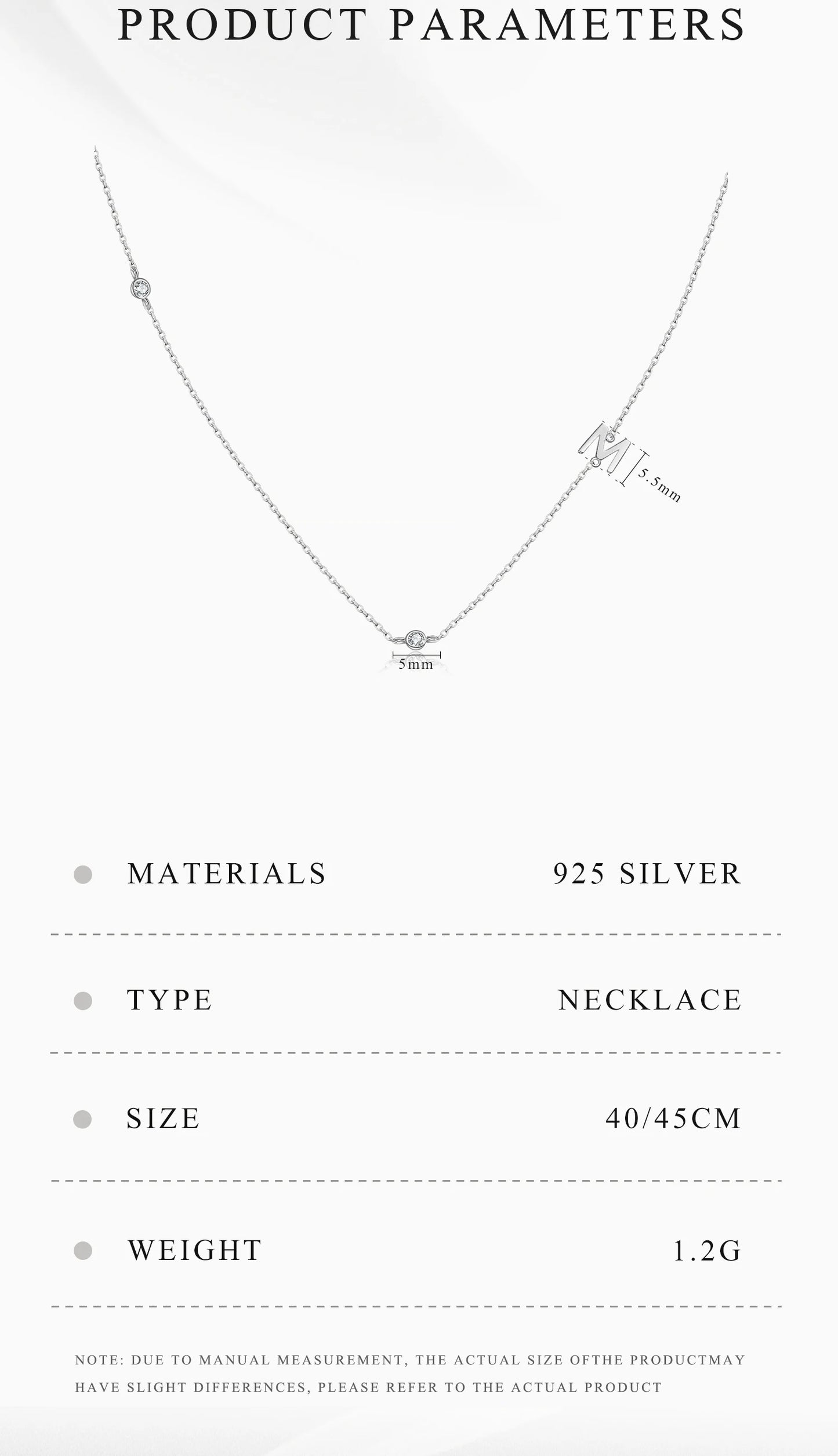 Gold Letter Pendant Choker – 925 Sterling Silver