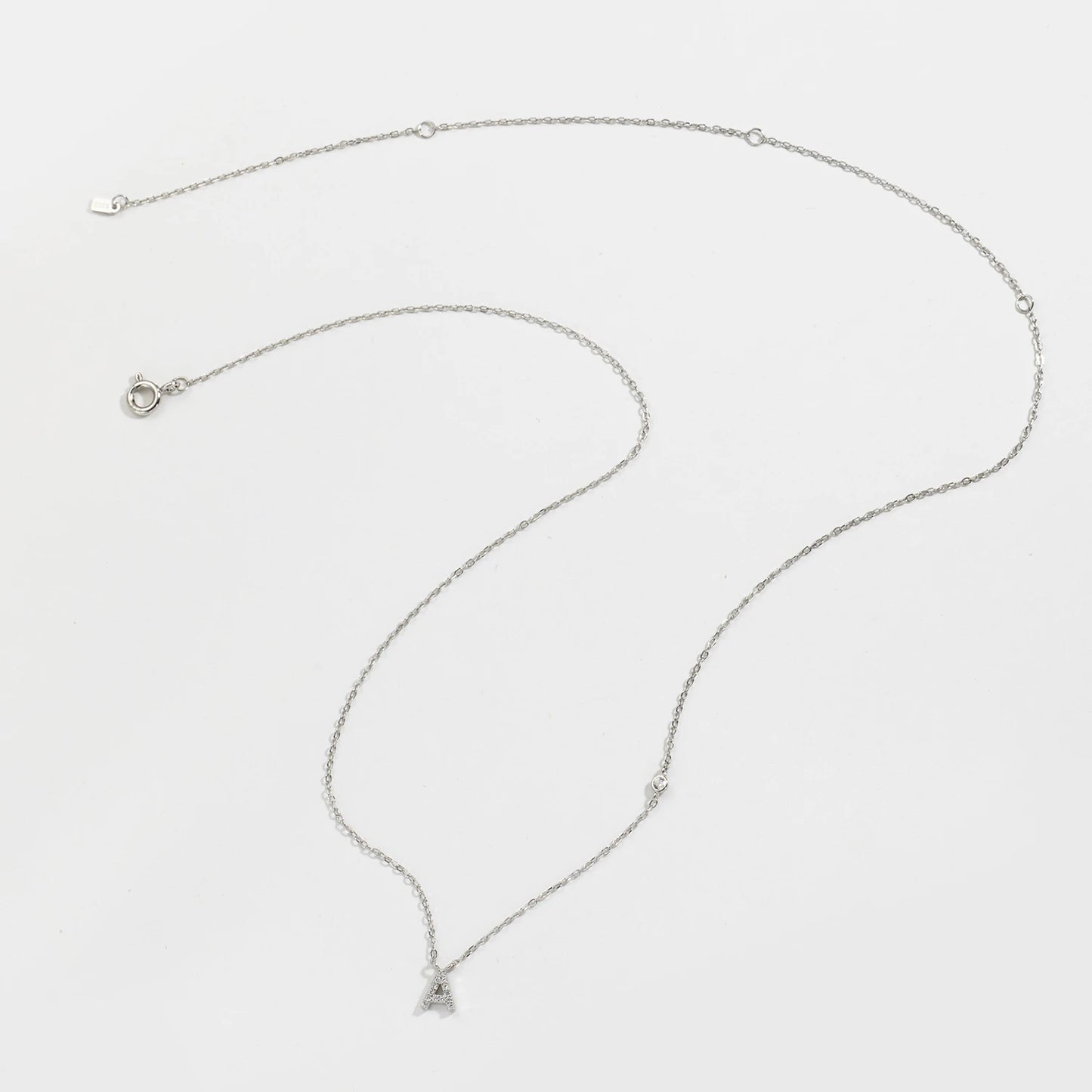 Initial Pendant Necklace – Elegant 925 Sterling Silver