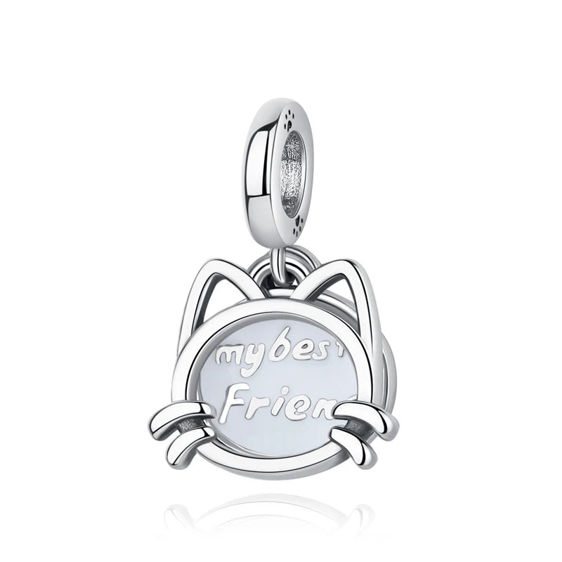 Paw print charm  – 925 Sterling Silver