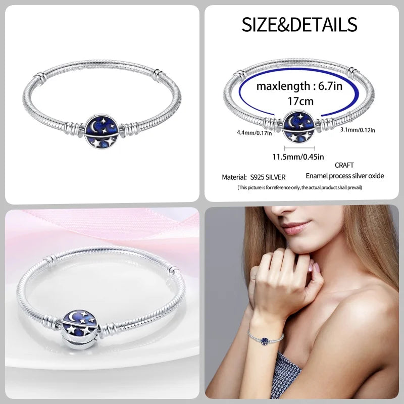 Infinity Glow Bracelet  –  925 Sterling Silver