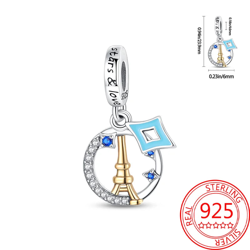 Eiffel Tower Charm –  925 Sterling Silver