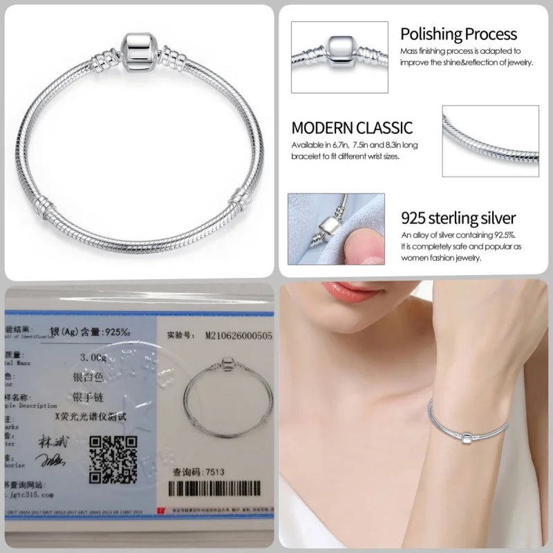 Infinity Glow Bracelet  –  925 Sterling Silver