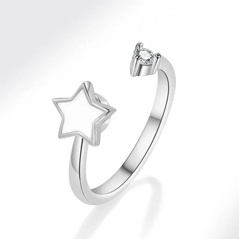 Sunflower Rotatable Ring Sterling Silver