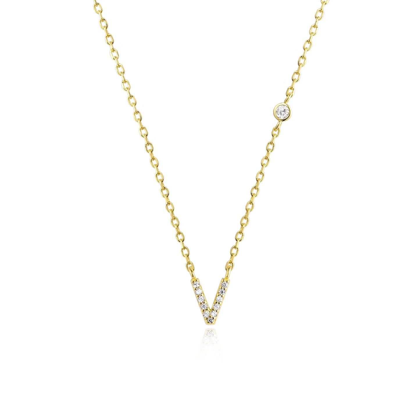 Initial Pendant Necklace – Elegant 925 Sterling Silver