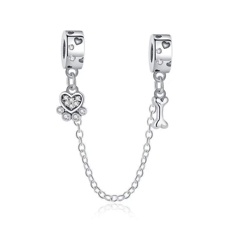 Paw print charm  – 925 Sterling Silver
