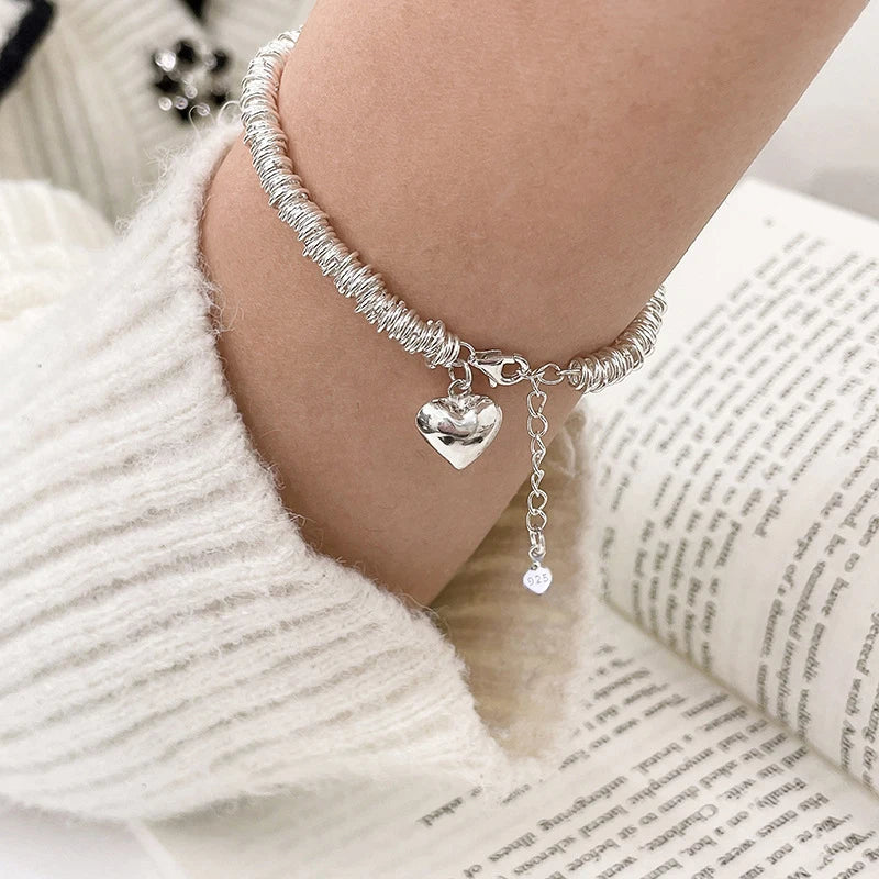 Love Heart Bracelet  – Sterling Silver