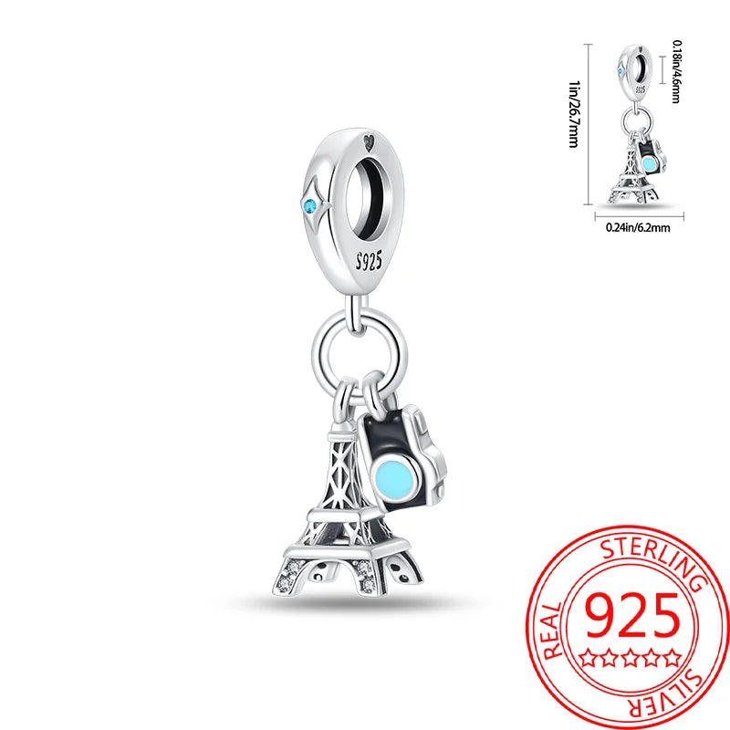 Eiffel Tower Charm –  925 Sterling Silver