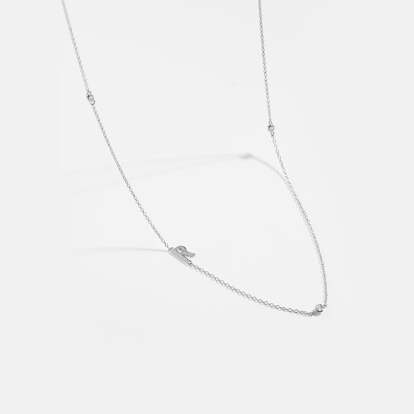 Gold Letter Pendant Choker – 925 Sterling Silver