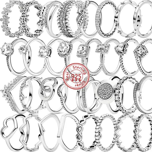 Sparkling Zircon Wings & Floral Detail – 925 Sterling Silver