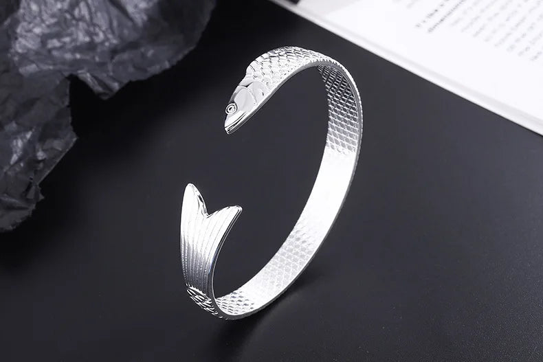 Dragon & Fish Bracelet – 925 Sterling Silver