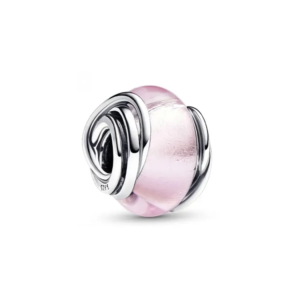 Murano Glass & Heart Charms – 925 Sterling Silver