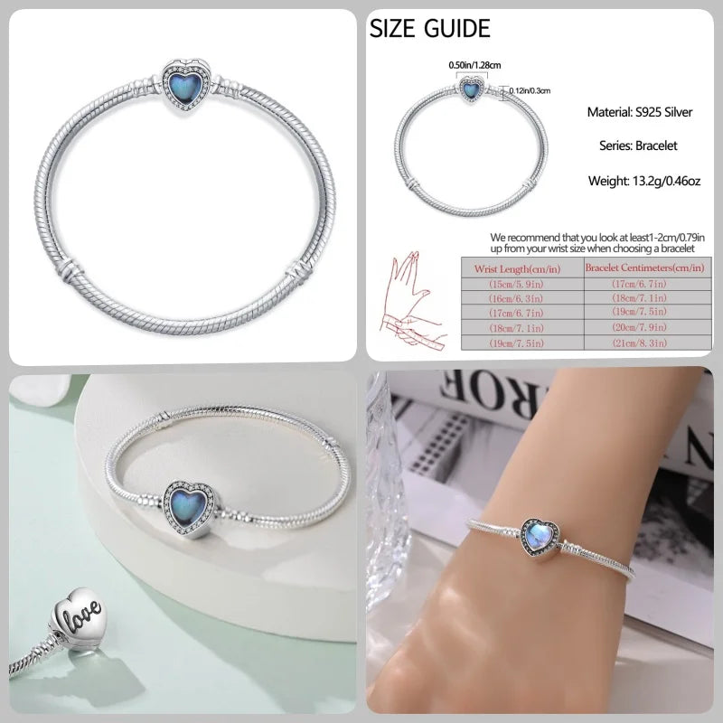Infinity Glow Bracelet  –  925 Sterling Silver