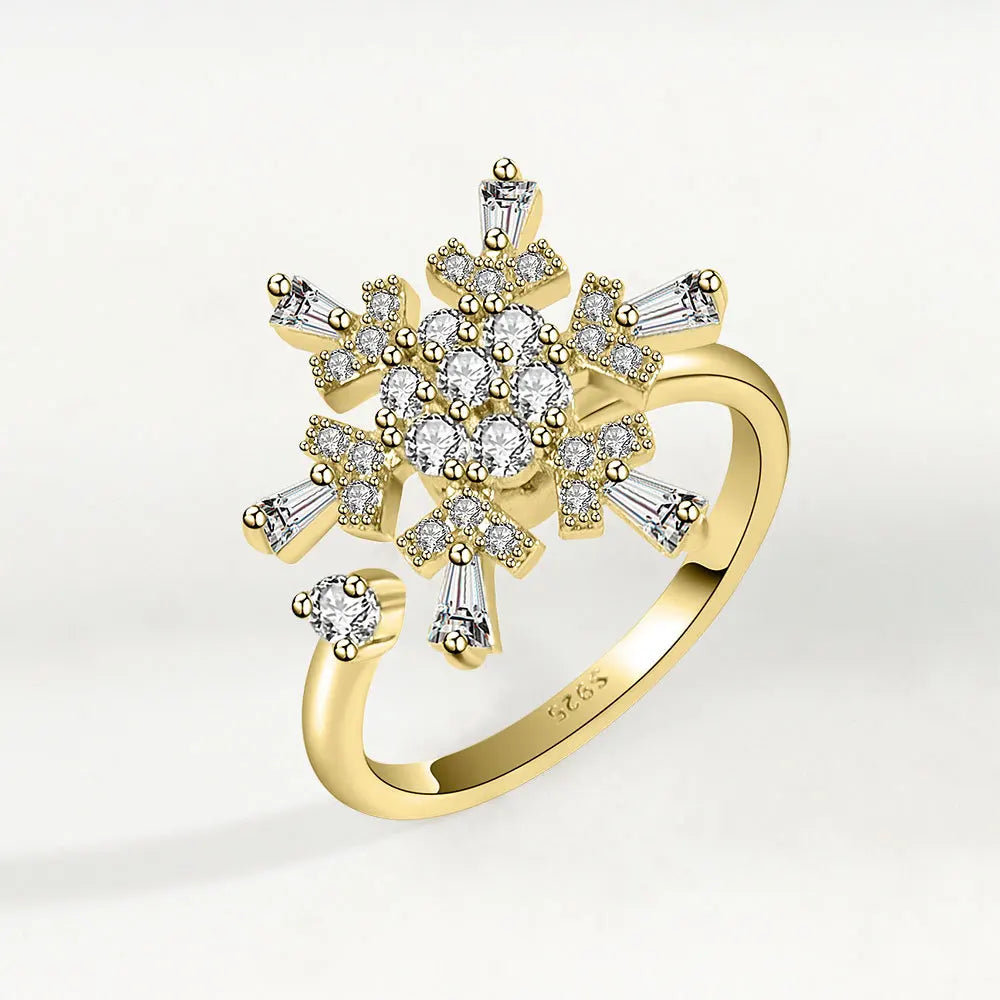 Sunflower Rotatable Ring Sterling Silver