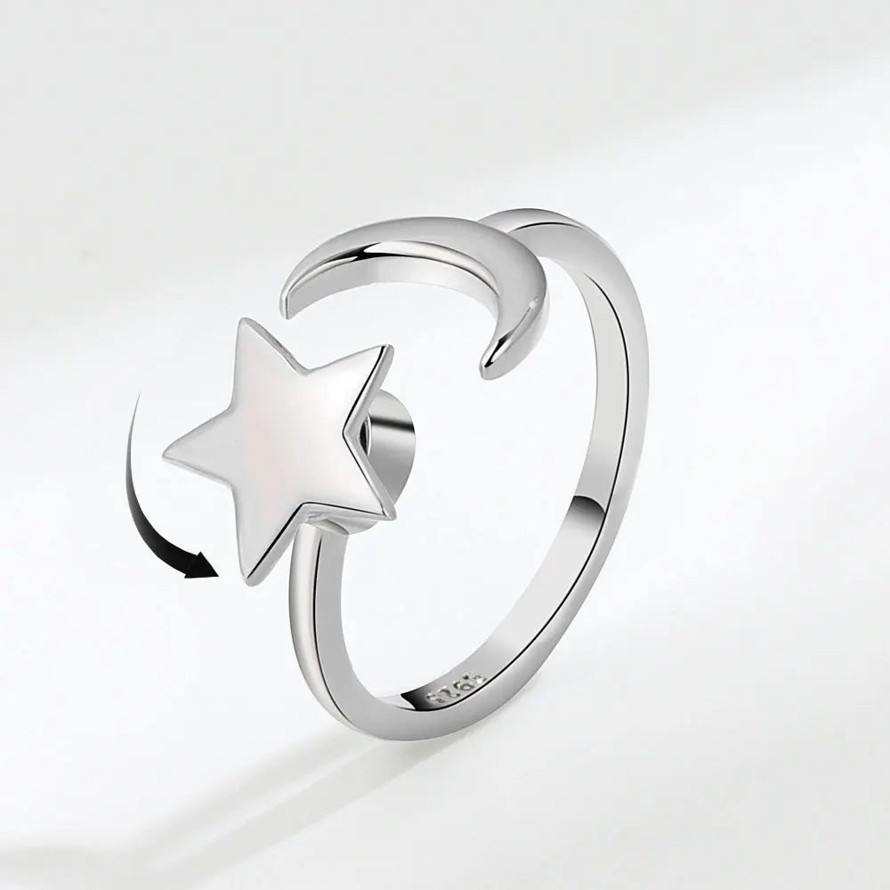 Sunflower Rotatable Ring Sterling Silver
