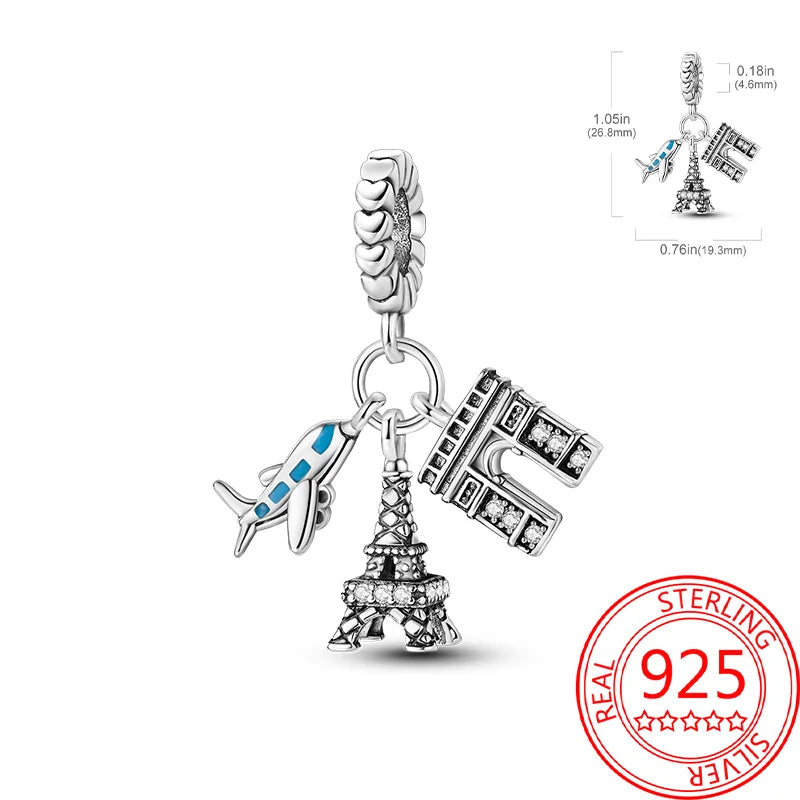 Eiffel Tower Charm –  925 Sterling Silver