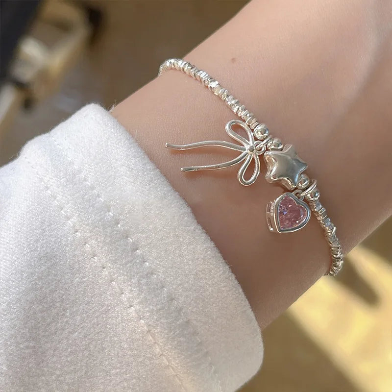 Love Heart Bracelet  – Sterling Silver