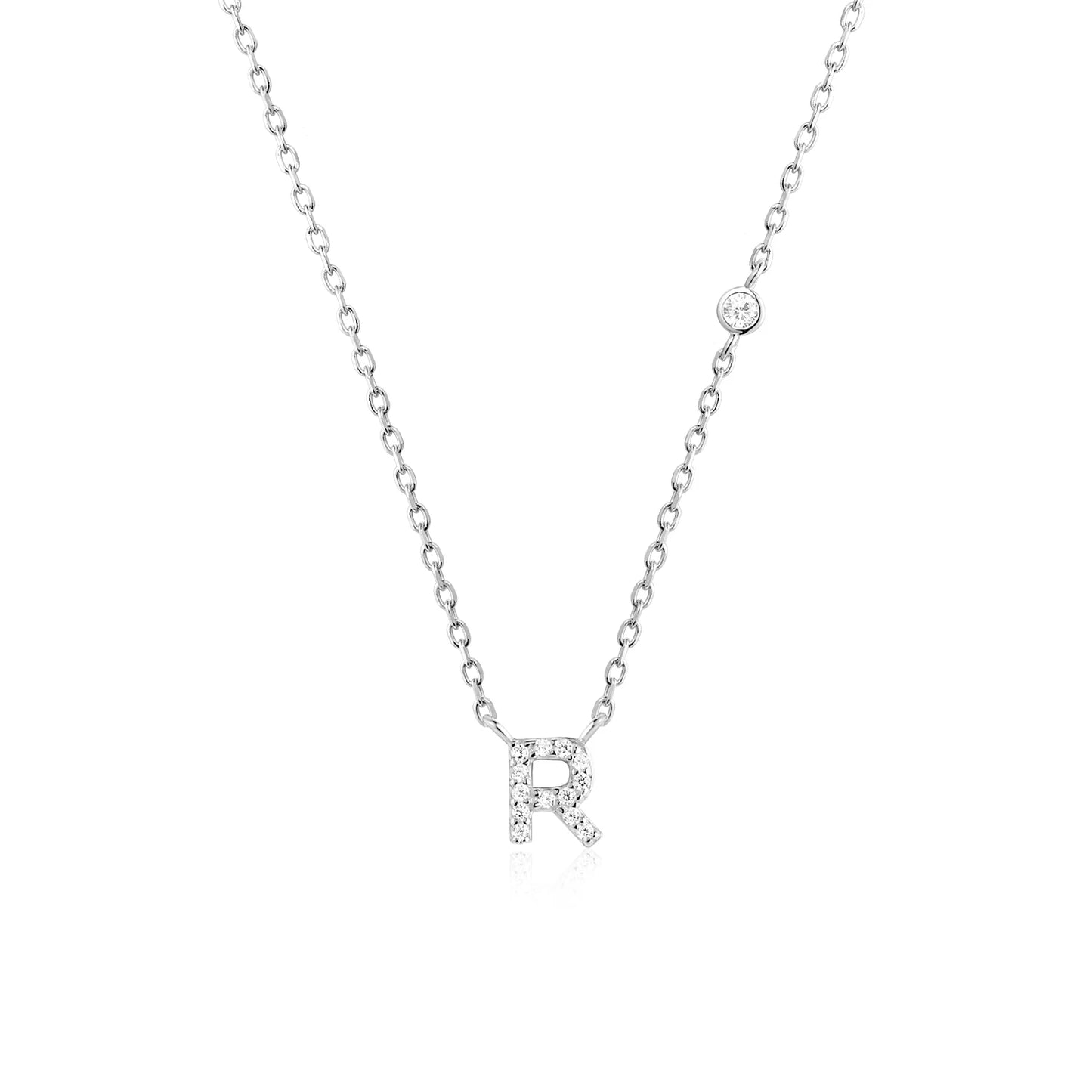 Initial Pendant Necklace – Elegant 925 Sterling Silver