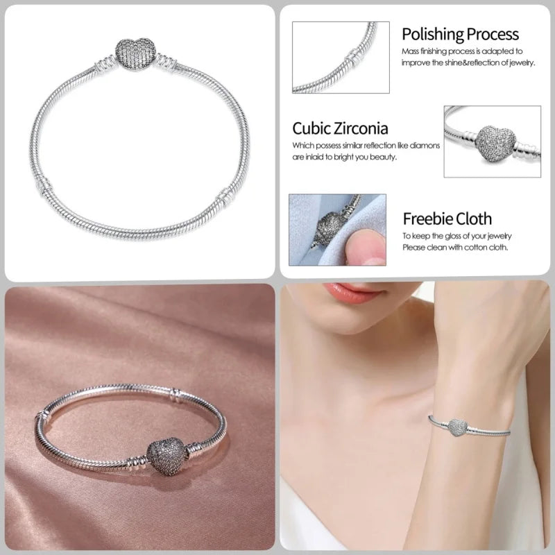 Infinity Glow Bracelet  –  925 Sterling Silver