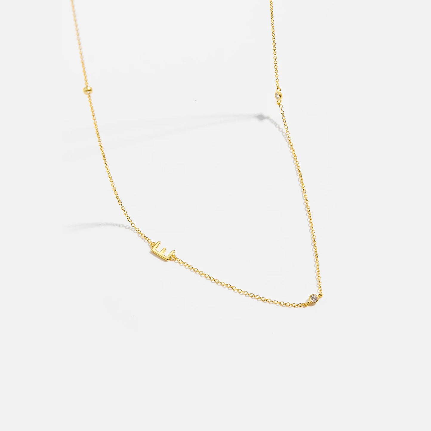 Gold Letter Pendant Choker – 925 Sterling Silver