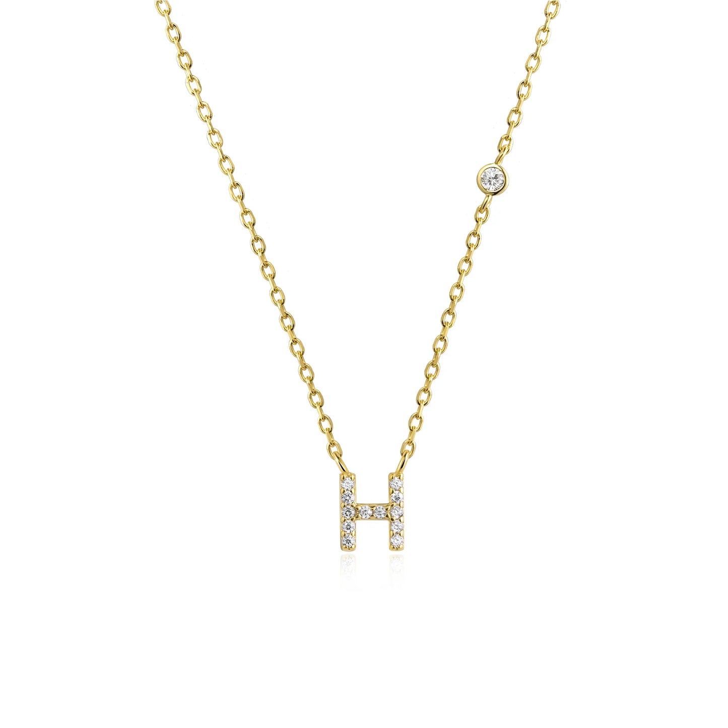 Initial Pendant Necklace – Elegant 925 Sterling Silver