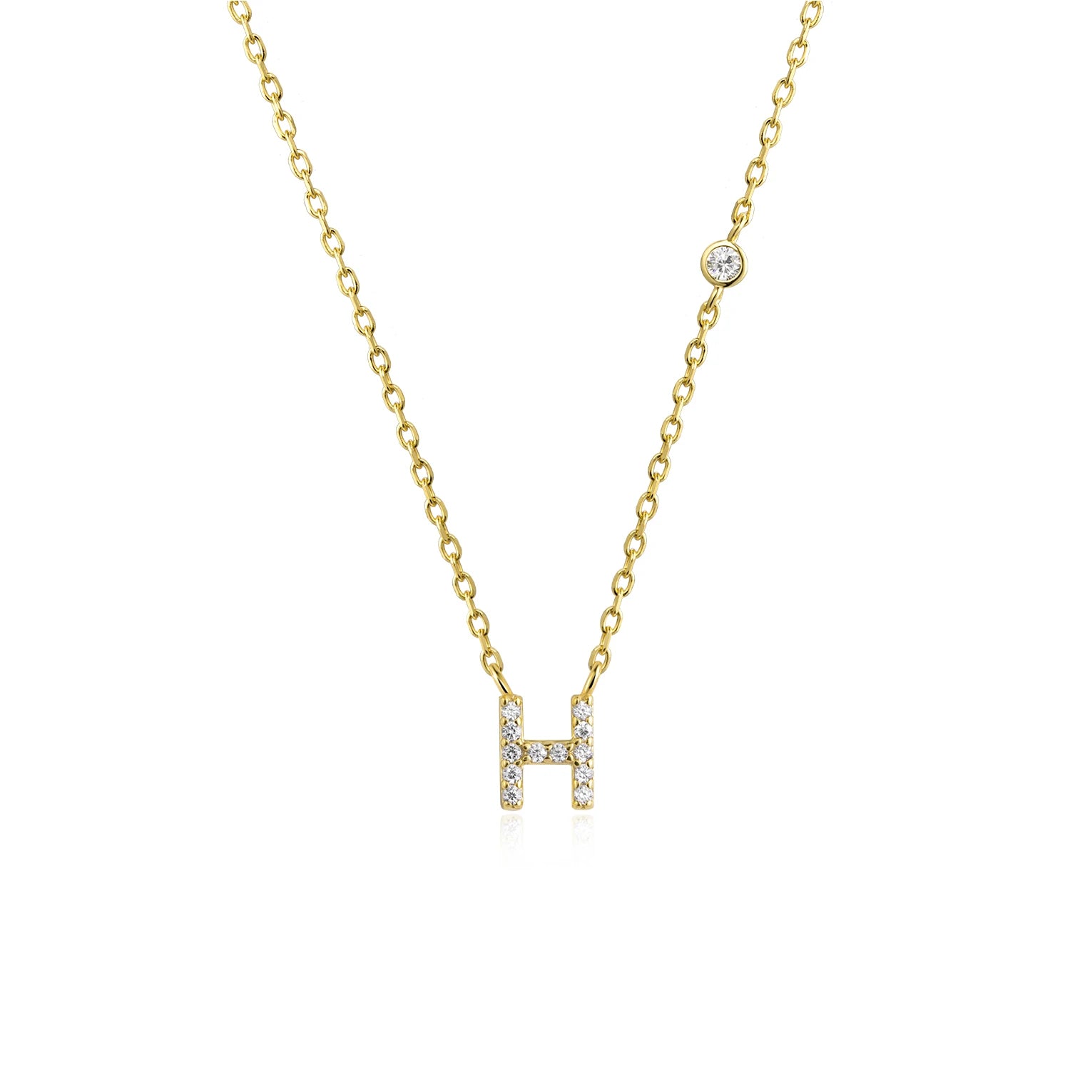 Initial Pendant Necklace – Elegant 925 Sterling Silver