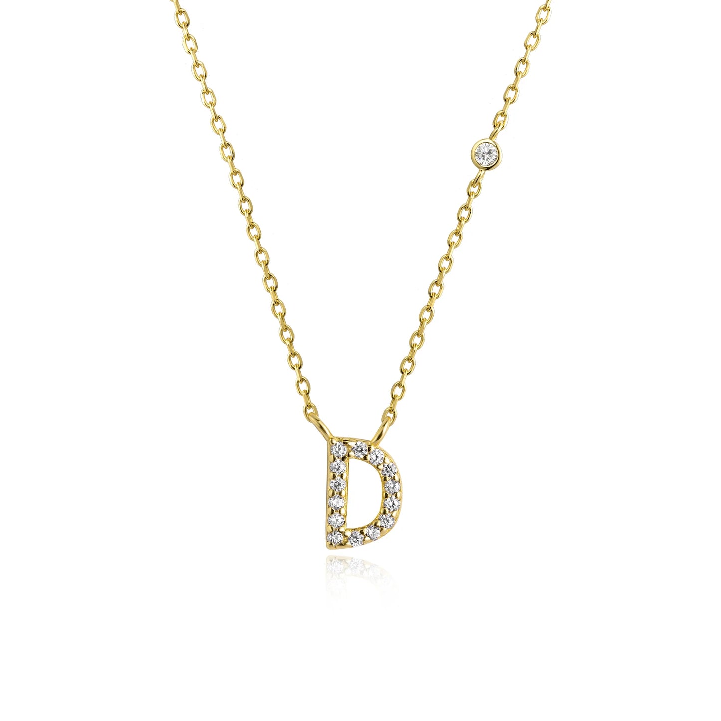 Initial Pendant Necklace – Elegant 925 Sterling Silver