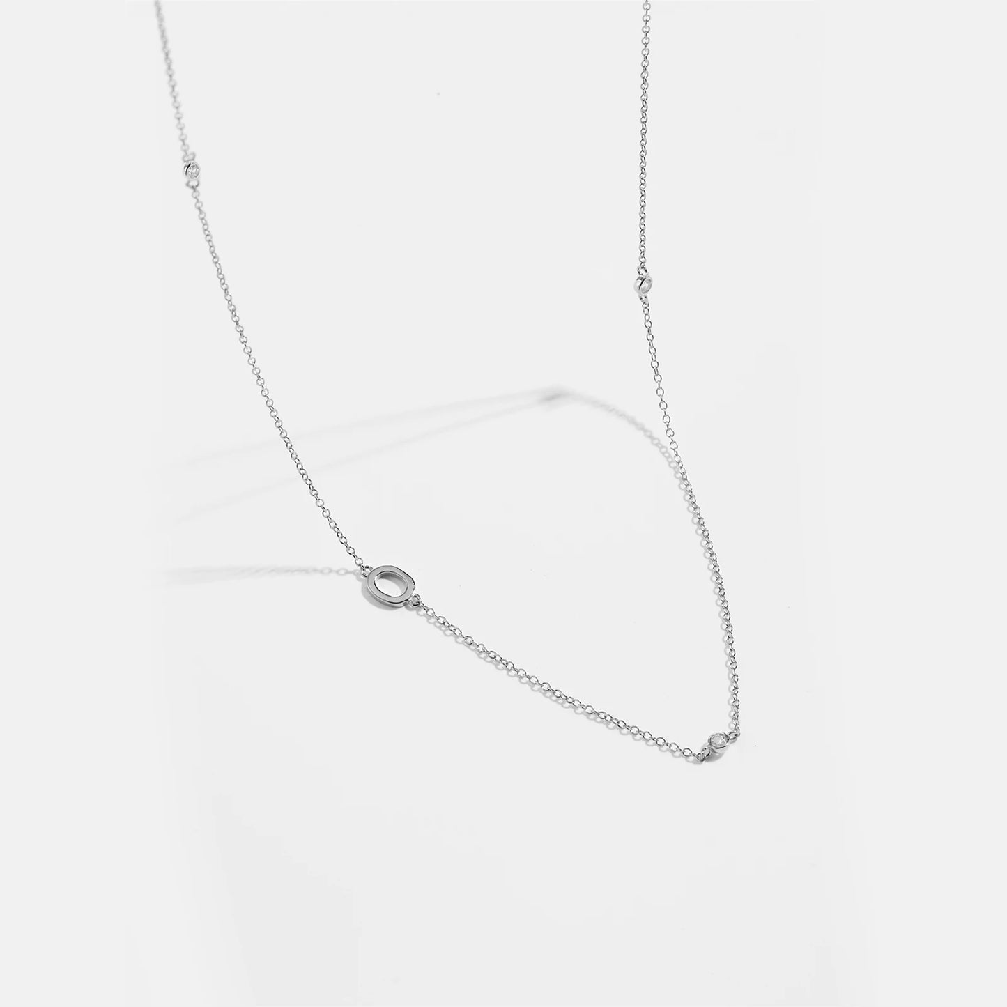 Gold Letter Pendant Choker – 925 Sterling Silver