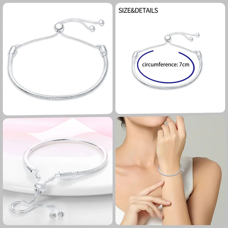 Infinity Glow Bracelet  –  925 Sterling Silver