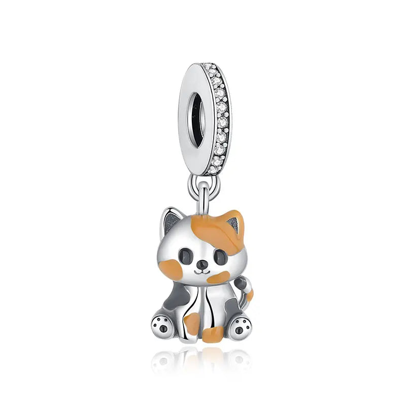 Paw print charm  – 925 Sterling Silver