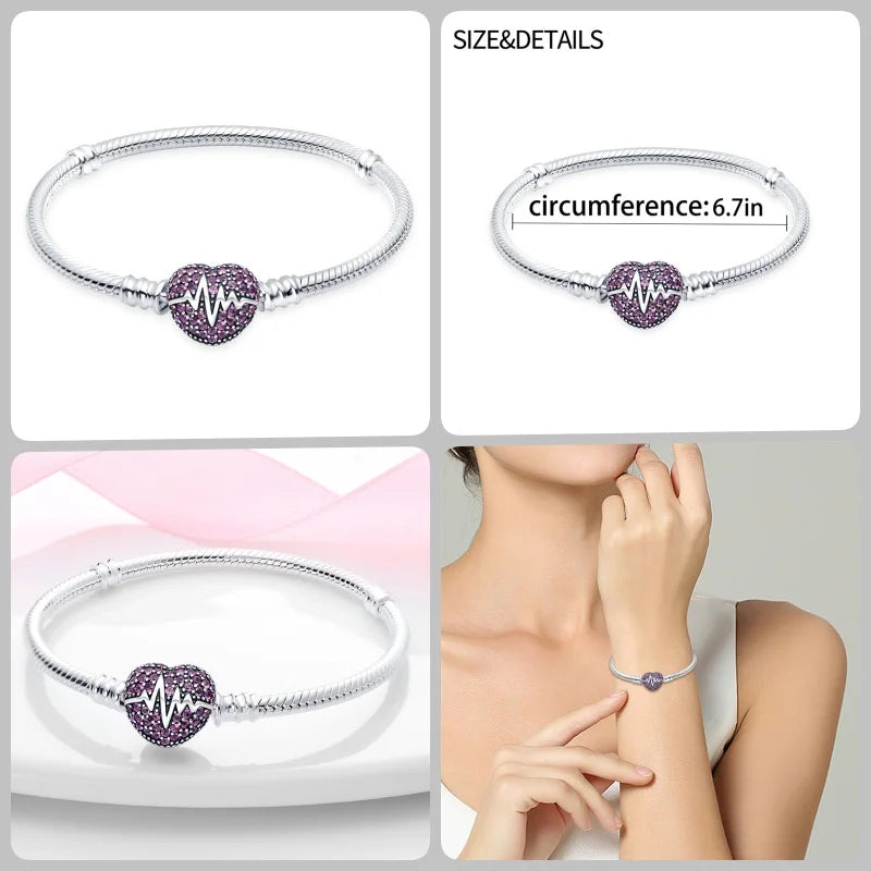 Infinity Glow Bracelet  –  925 Sterling Silver