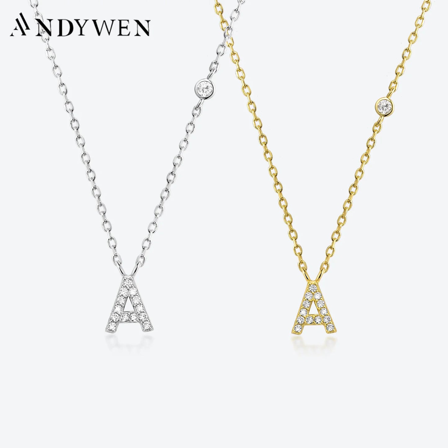 Initial Pendant Necklace – Elegant 925 Sterling Silver