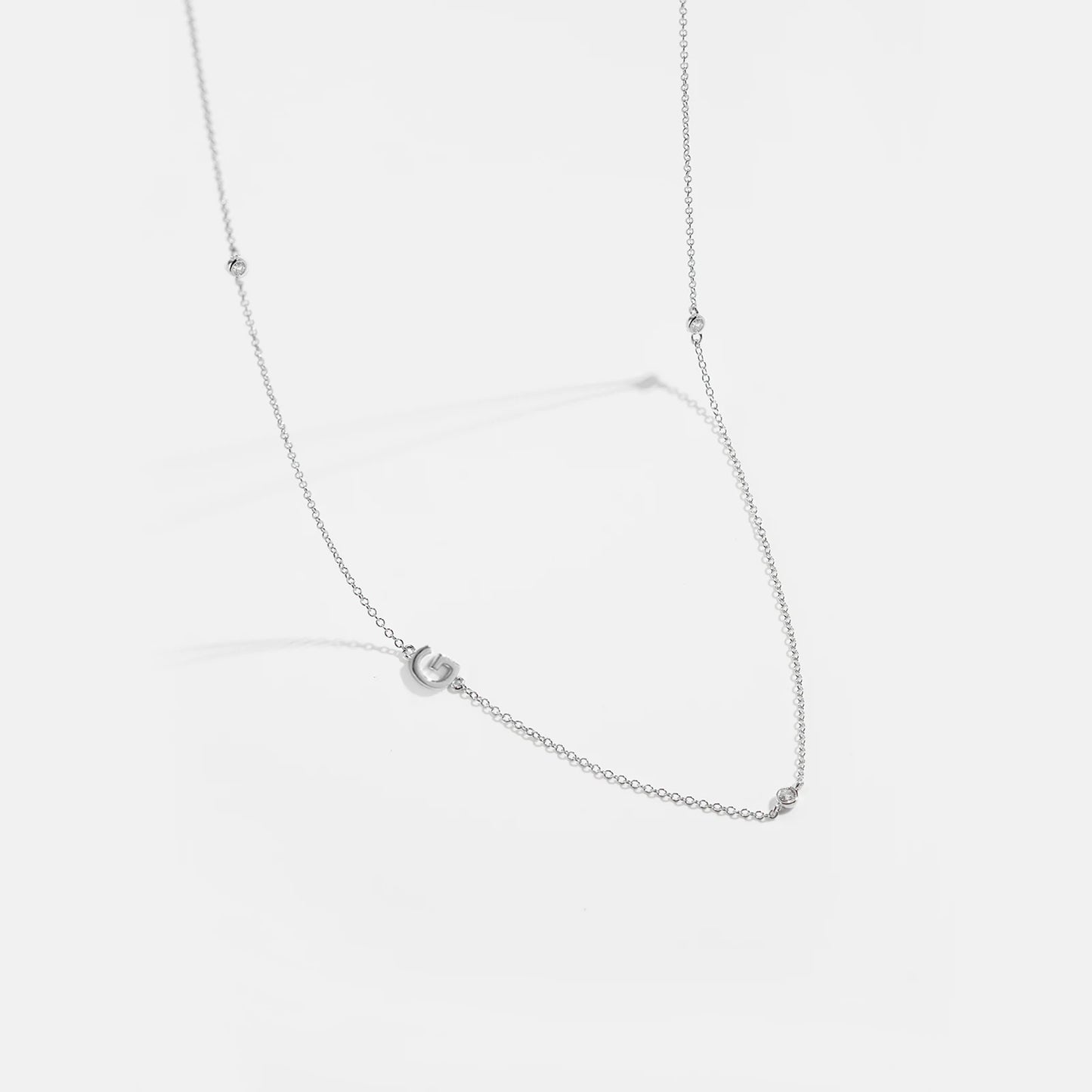 Gold Letter Pendant Choker – 925 Sterling Silver