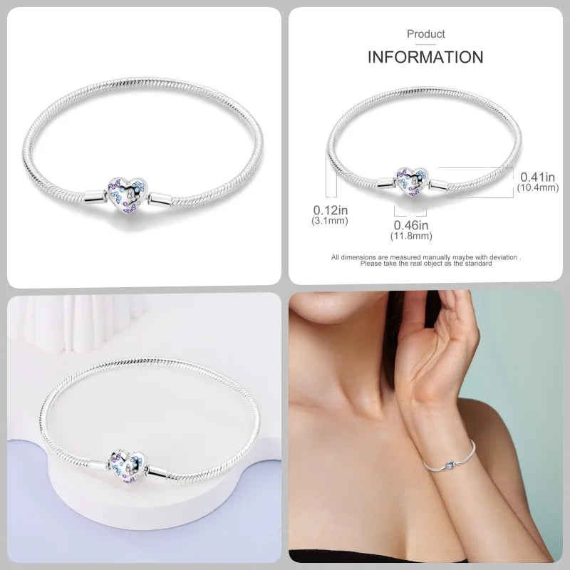 Infinity Glow Bracelet  –  925 Sterling Silver