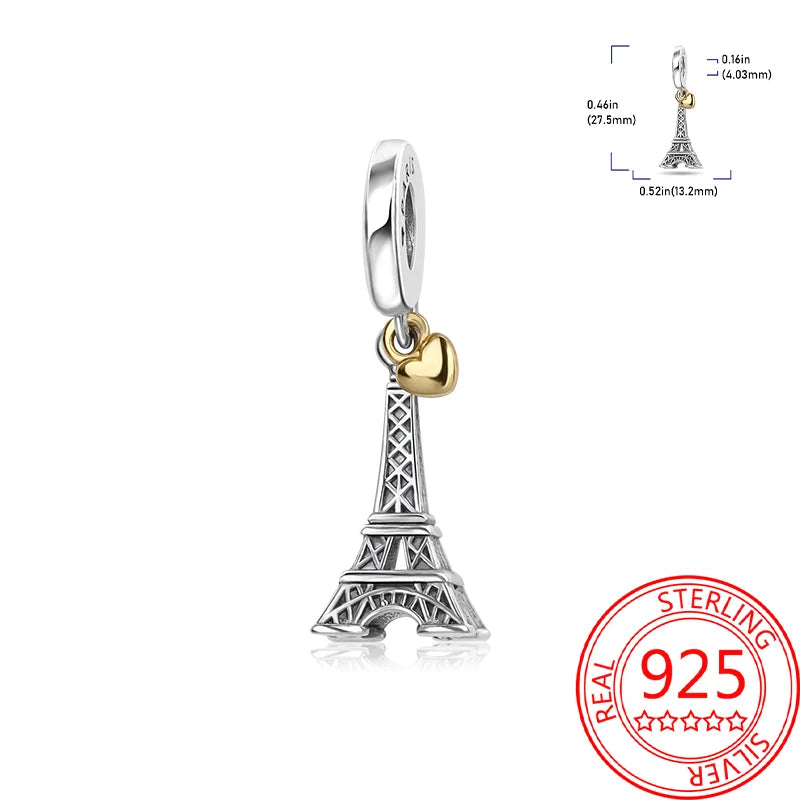 Eiffel Tower Charm –  925 Sterling Silver