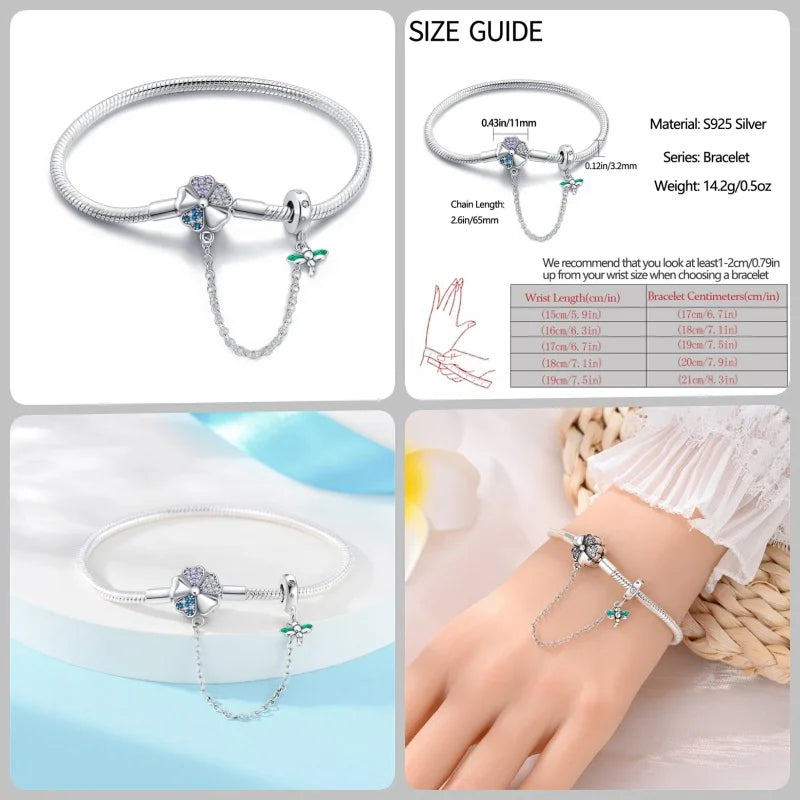 Infinity Glow Bracelet  –  925 Sterling Silver