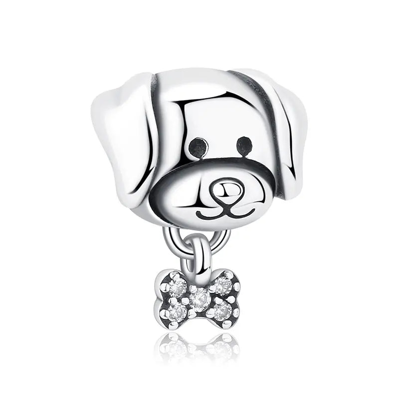 Paw print charm  – 925 Sterling Silver
