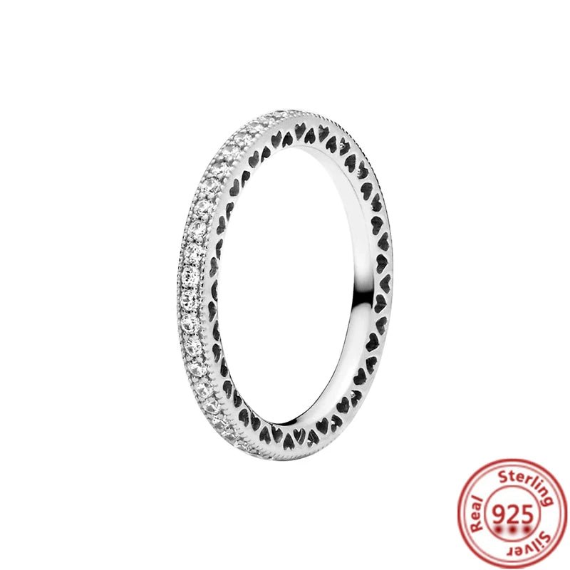 Sparkling Zircon Wings & Floral Detail – 925 Sterling Silver
