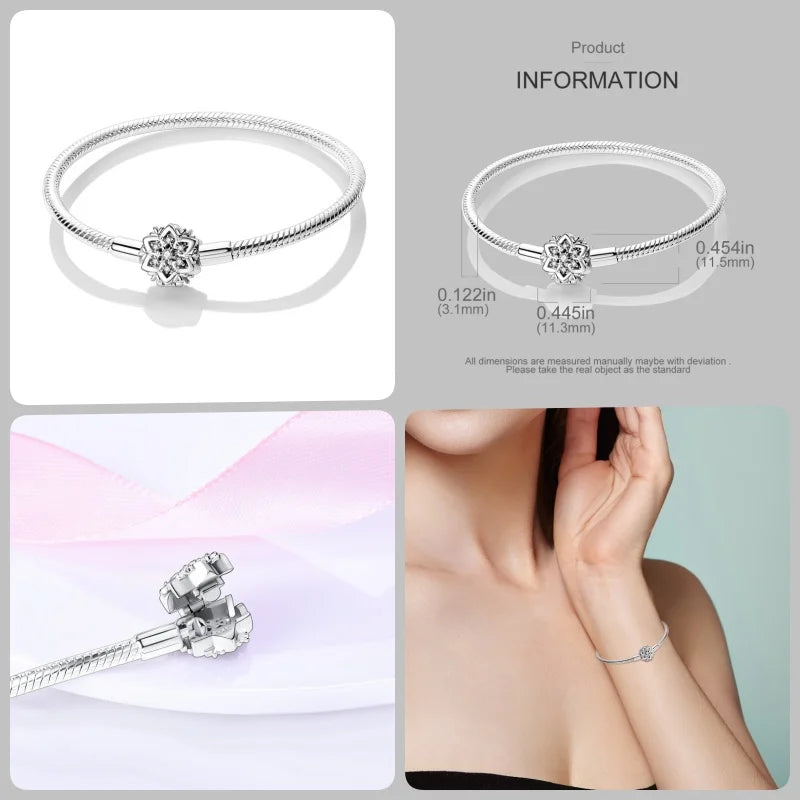Infinity Glow Bracelet  –  925 Sterling Silver