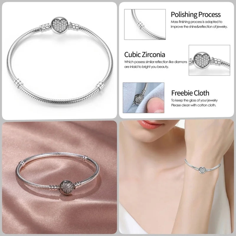 Infinity Glow Bracelet  –  925 Sterling Silver