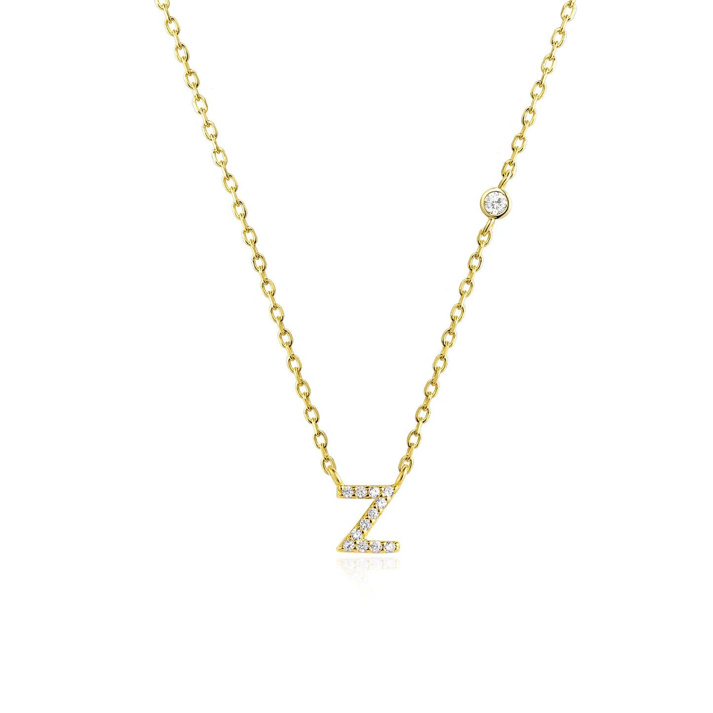Initial Pendant Necklace – Elegant 925 Sterling Silver