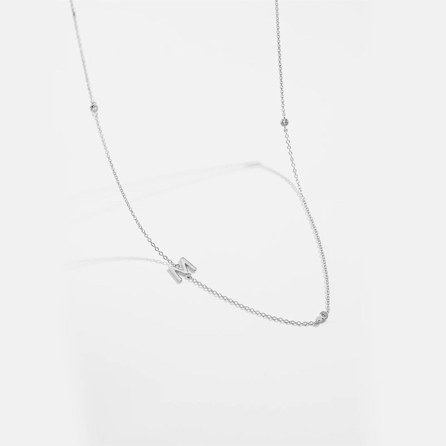Gold Letter Pendant Choker – 925 Sterling Silver
