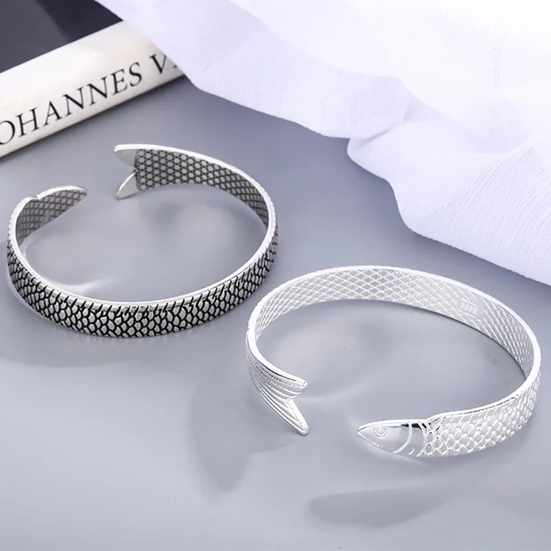 Dragon & Fish Bracelet – 925 Sterling Silver
