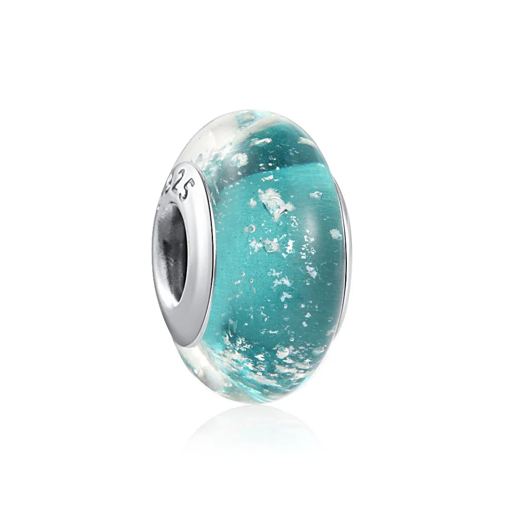 Murano Glass & Heart Charms – 925 Sterling Silver
