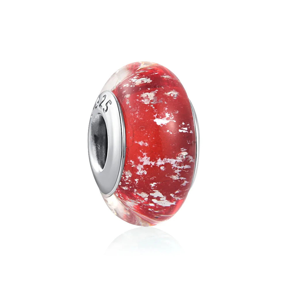 Murano Glass & Heart Charms – 925 Sterling Silver